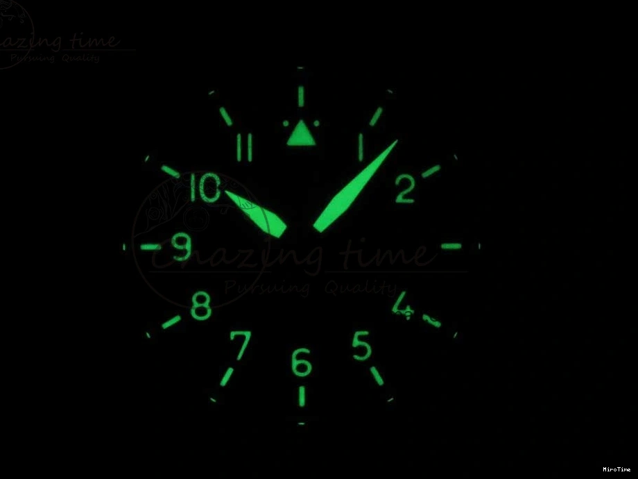 MIROTIME 0310 SmartChoice Mark XVIII IW327006 Titanium M+F 1:1 Best Edition Black Dial on Brown Leather Strap A 7145